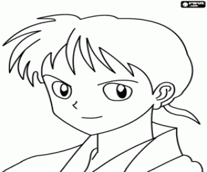 Miroku, Inuyasha karakter boyama