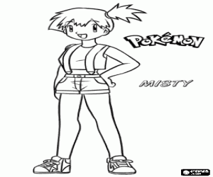 Misty, Pokémon kahramanı boyama