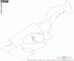 Monako Haritası boyama