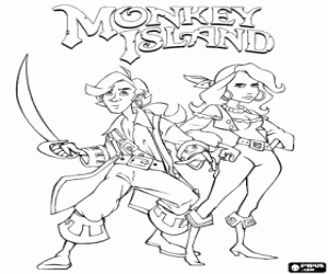 Monkey Island, bir video oyunu boyama