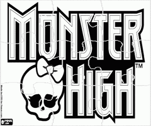 Monster High logo yapboz boyama