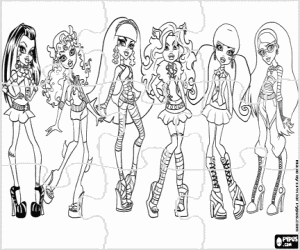 Monster High bir yapboz boyama