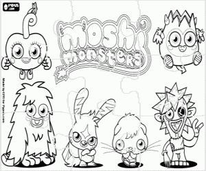Moshi Monsters puzzle boyama