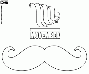 Movember, logo ve bıyık boyama
