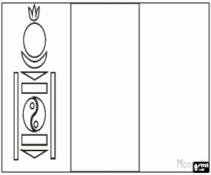 Moğolistan Bayrağı boyama