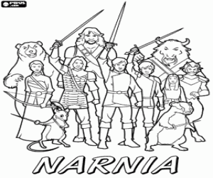 Narnia'nın ordusu ile silah hazır boyama