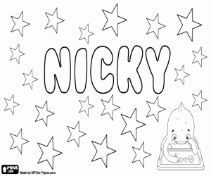 Nicky, unisex küçücük boyama