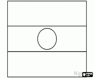 Nijer Bayrağı boyama