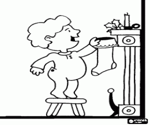 Noel arifesinde çocuk yanılsama boyama