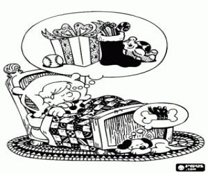 Noel hediyeleri hayalleri boyama