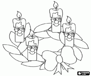 Bir Noel masanın ortasına konan süs  boyama