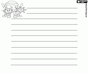 Noel mektubu Pypus ile dekore edilmiştir. boyama