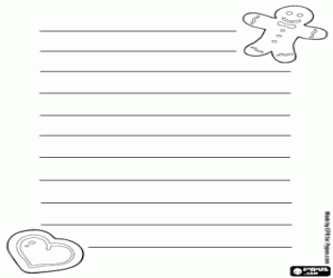 Noel mektup iki bisküvi ile boyama