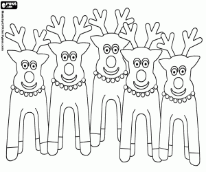 Noel reindeers grubu boyama