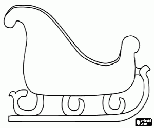 Noel süslemeleri için atlı kızak boyama