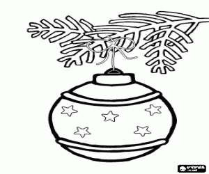 Noel top yıldız ile dekore edilmiştir boyama