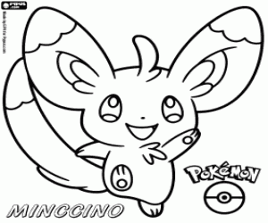 Normal pokemon Minccino boyama