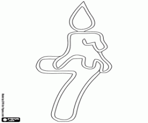 Yedi numara ve bir mum boyama