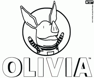 Olivia karakter logolu boyama