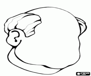 Yüz olmadan insan kafası taslağını boyama