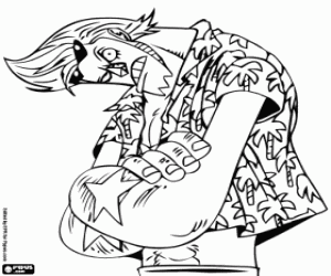 One Piece cyborg Franky boyama