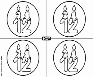 Onikinci doğum günü partim boyama