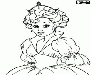 Onun taç Güzel prenses boyama