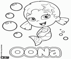 Oona, Bubble Guppies karakter boyama