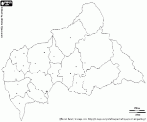 Orta Afrika Cumhuriyeti haritası boyama