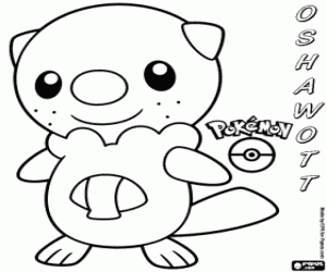 Oshawott, Pokemon deniz samuru boyama