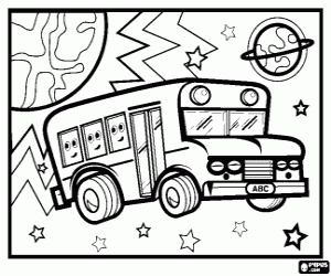 Otobüs yıldızlara boyama