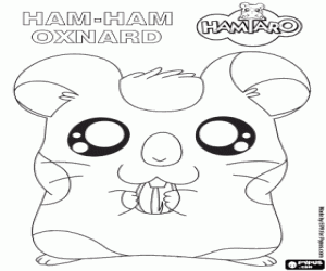 Oxnard hamster, arkadaşım Hamtaro boyama