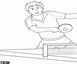 Bir oyuncu ping pong boyama