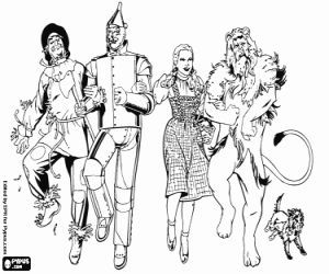 Oz Büyücüsü karakterler boyama