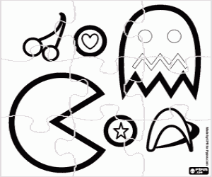 Pac-Man yapboz boyama