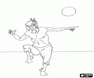 Pan bir mitolojik varlık boyama