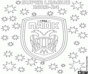 PAOK FC, şampiyon 2023-2024 boyama