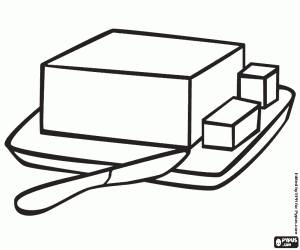 Bir parça tereyağı boyama