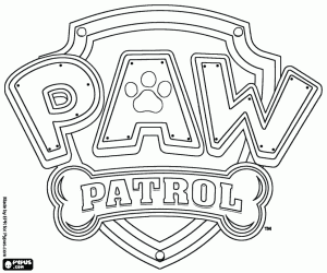 Paw Patrol orijinal logosu boyama