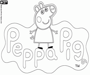 Peppa Pig logosu boyama