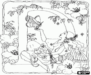 Peri bahçesinde D harfi boyama