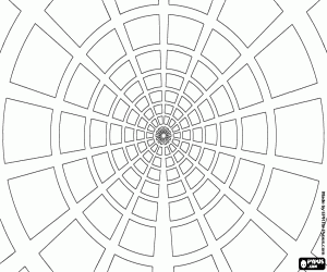 Perspektif içinde konsantrik desen boyama