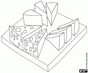 Bir peynir tahtası boyama