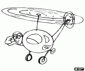 Pilot ile Küçük helikopter boyama