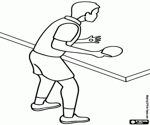 Ping pong bir hizmet için hazır boyama