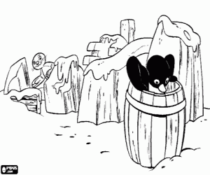 Pingu, Robby ve buz blokları boyama