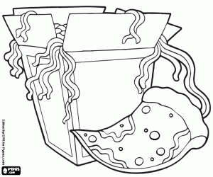 Pizza ve çince erişte boyama
