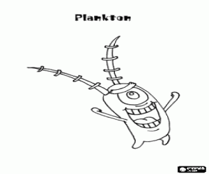 Plankton Sünger Bob antagonist boyama
