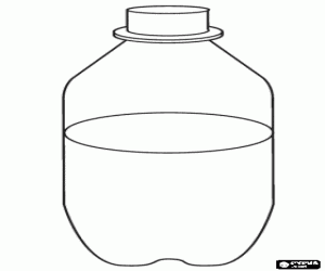 Plastik şişe yarısı dolu boyama