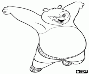 Po, Kung Fu Panda kahraman boyama